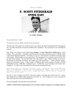 F. Scott Fitzgerald