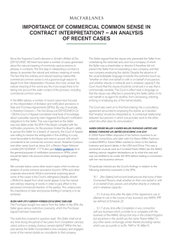 Importance of commercial common sense in contract interpretation