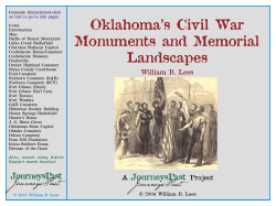 Oklahoma`s Civil War Monuments and Memorial Landscapes