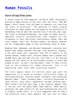 Human Fossils - Probe Ministries