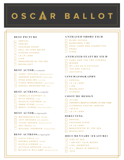 Our Printable Oscar Ballots Here