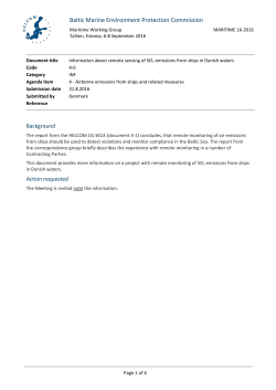 Information about remote sensing of SO2 emissions from ships in