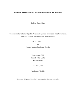 Assessment of Physical Activity in Latina Mothers in
