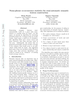Noun-phrase co-occurrence statistics for semi