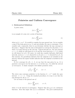 Pointwise and Uniform Convergence