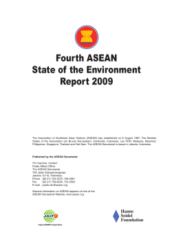 Preparation of the Fourth ASEAN State of the Environment Report