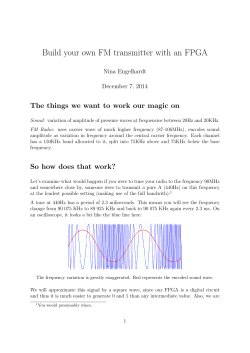 Build your own FM transmitter with an FPGA - M-Labs