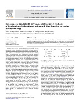 Sn/&Icirc;&sup3;-Al2O3 catalyzed direct synthesis of diamines from N