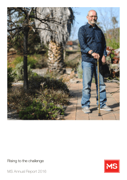 Rising to the challenge MS Annual Report 2016