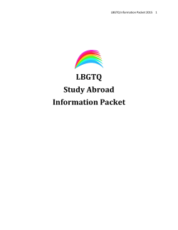 LBGTQ Study Abroad Information Packet