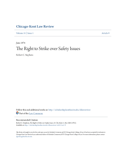 The Right to Strike over Safety Issues