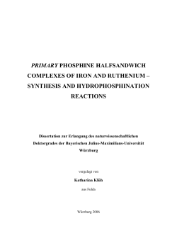 PRIMARY PHOSPHINE HALFSANDWICH COMPLEXES OF IRON