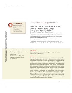 Fusarium Pathogenomics