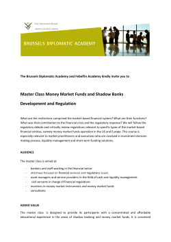 Master Class Money Market Funds and Shadow Banks