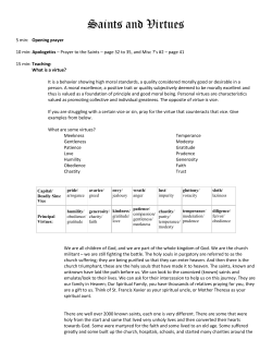 Saints and Virtues - St. Francis Xavier