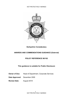 Awards and Commendations Guidance