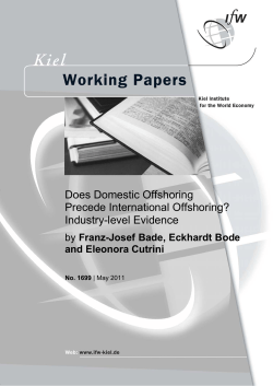 Does Domestic Offshoring Precede International Offshoring?