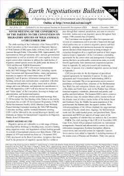 Earth Negotiations Bulletin - IISD Reporting Services