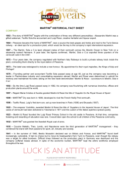 martini&reg; historical fact sheet