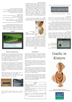 Gaelic in Kintyre - Argyll and Bute Council
