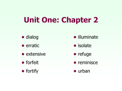Unit One: Chapter 2