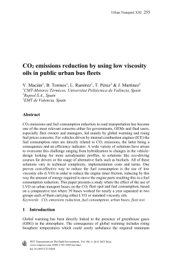 CO2 emissions reduction by using low viscosity oils in