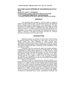 delaying guava ripening by exogenous salicylic acid abstract