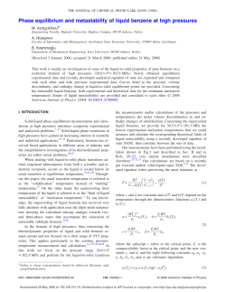 Phase equilibrium and metastability of liquid benzene at high