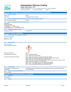Hydrophobic Silicone Coating