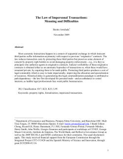 The Law of Impersonal Transactions: Meaning - e