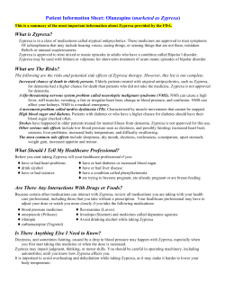 Zyprexa patient information