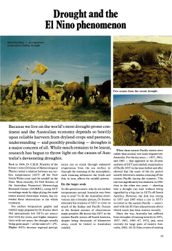 Drought and the El Nino phenomenon