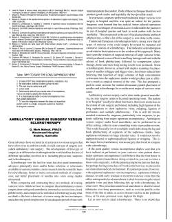 ambulatory venous surgery versus sclerotherapy