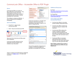 CommonLook Office &ndash; Accessible Office to PDF Plugin