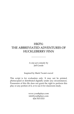 hkfn: the abbreviated adventures of huckleberry finn