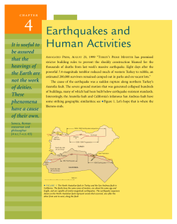 Earthquakes and Human Activities