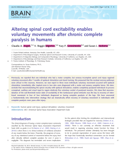 Altering spinal cord excitability enables voluntary movements after