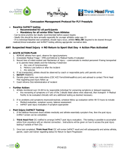 FLY Freestyle Concussion Management Protocol