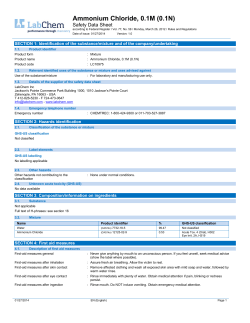 Ammonium Chloride, 0.1M (0.1N)