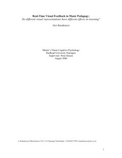 Real-Time Visual Feedback in Music Pedagogy: Do different visual