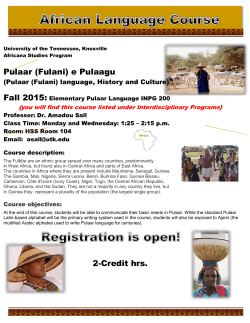 African Language Course - Africana Studies Program