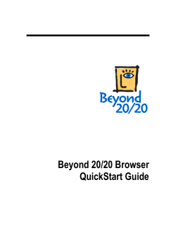 Beyond 20/20 Browser QuickStart Guide
