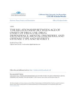 the relationship between age of onset of drug use, drug dependence