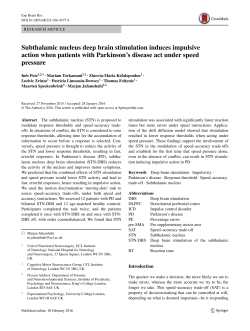 Subthalamic nucleus deep brain stimulation induces impulsive