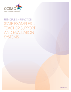 Principles in Practice-State Examples of Teacher Support and