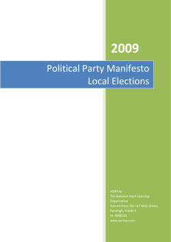 Political Party Manifesto Local Elections