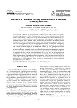 The Effects of Caffeine on the Long Bones and Testes in Immature