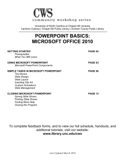 PowerPoint Basics 2010