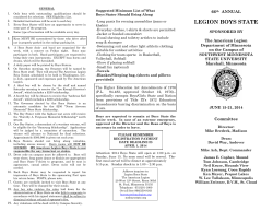 2014 Boys State Brochure - Minnesota American Legion