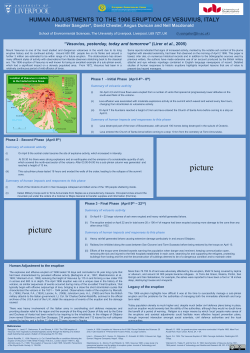 HUMAN ADJUSTMENTS TO THE 1906 ERUPTION OF VESUVIUS